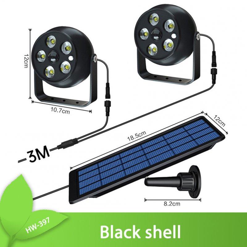 Solar Lights |   Wholesale Led Solar Flood Light High-power Outdoor Waterproof Garden Wall Lamp Simulation Monitoring Spotlight Black Cold White LED Lighting Black.white light