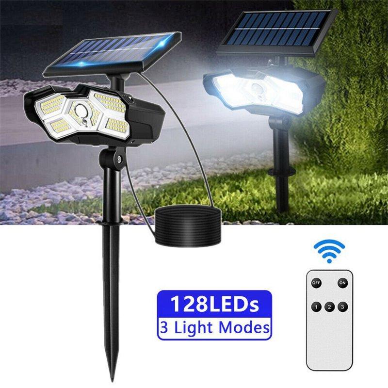 Solar Lights |   Wholesale Led Solar Flood Light Super Bright 6000k Pir Motion Sensor 3 Adjustable Modes Outdoor Garden Lamp 126SMD+remote control LED Lighting 126SMD+remote control