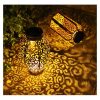 Solar Lights |   Wholesale LED Solar Lanterns Outdoor Hanging Decorative Night Light for Table Patio Courtyard Garden  warm light_Oval LED Lighting Solar Lights