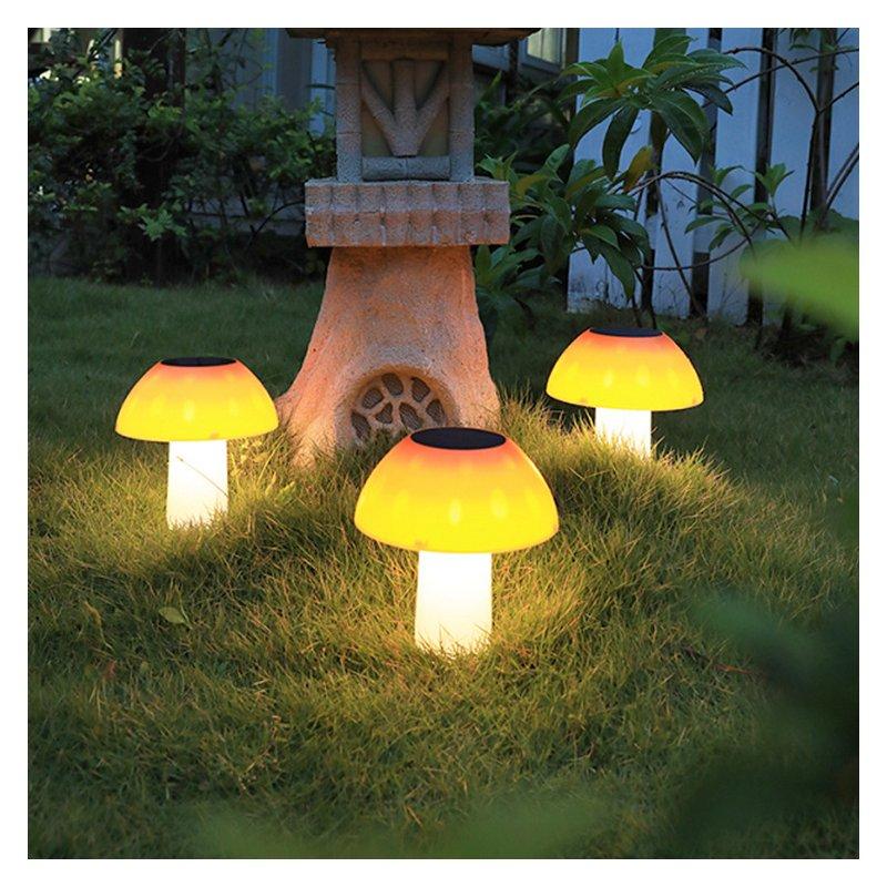 Solar Lights |   Wholesale LED Solar Lawn Light Outdoor Mushroom Shape Garden Lamp for Stairs Decoration warm light LED Lighting Solar Lights