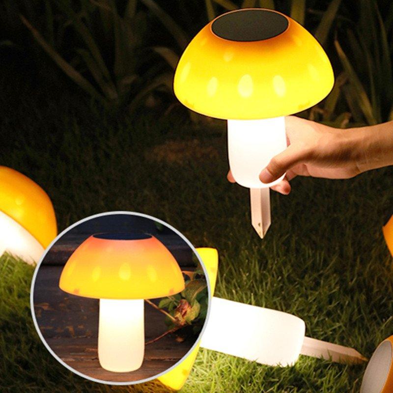 Solar Lights |   Wholesale LED Solar Lawn Light Outdoor Mushroom Shape Garden Lamp for Stairs Decoration warm light LED Lighting Solar Lights