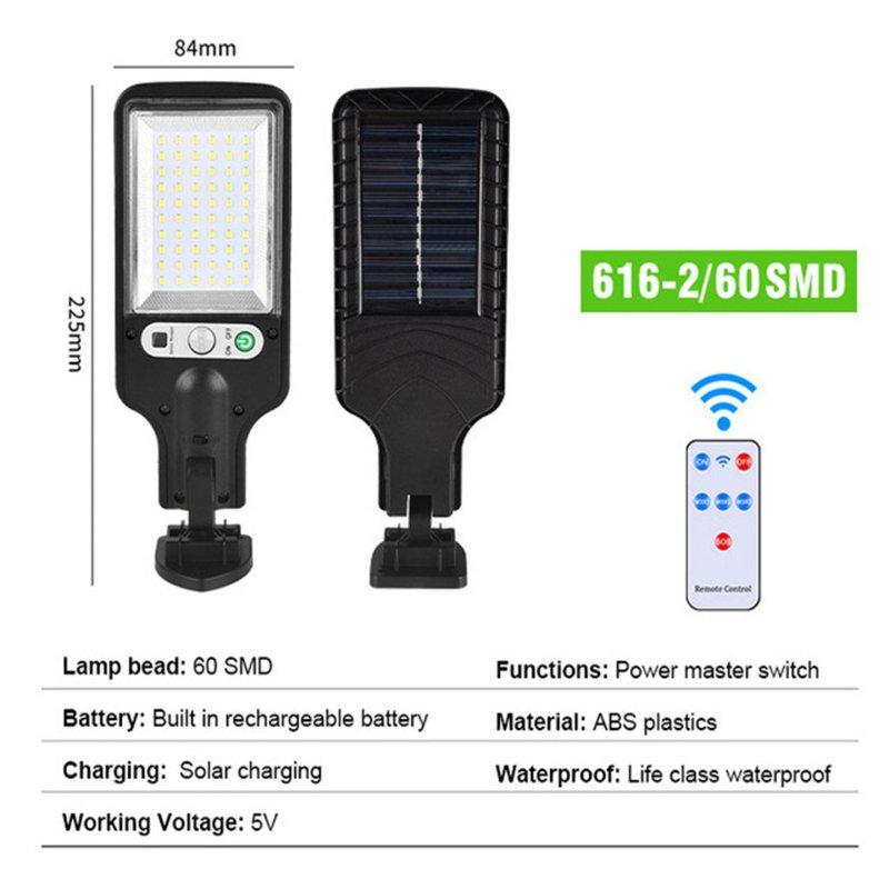 Solar Lights |   Wholesale Led Solar Light 3 Modes Waterproof Motion Sensor Outdoor Street Wall Light For Outdoor Garden Patio Yard 616-2 Solar street light LED Lighting 616-2 Solar street light