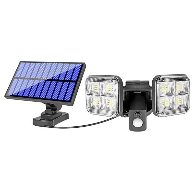 Solar Lights |   Wholesale Led Solar Lights 450lm 6000-7000k Infrared Body Sensor Double Head Rotatable Garden Lamp Street Lamp 120LED split LED Lighting 120LED split