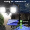 Solar Lights |   Wholesale Led Solar Lights 450lm 6000-7000k Infrared Body Sensor Double Head Rotatable Garden Lamp Street Lamp 120LED split LED Lighting 120LED split