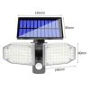 Solar Lights |   Wholesale Led Solar Lights 450lm 6000-7000k Infrared Body Sensor Double Head Rotatable Garden Lamp Street Lamp 120LED split LED Lighting 120LED split