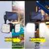 Solar Lights |   Wholesale Led Solar Lights 450lm 6000-7000k Infrared Body Sensor Double Head Rotatable Garden Lamp Street Lamp 120LED split LED Lighting 120LED split