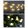 Solar Lights |   Wholesale LED Solar Powered Ball Bulb String Lights Light Sensor Lamp Garden Yard Home Party Decoration Transparent shell Warm white light_4M10 light LED Lighting Solar Lights