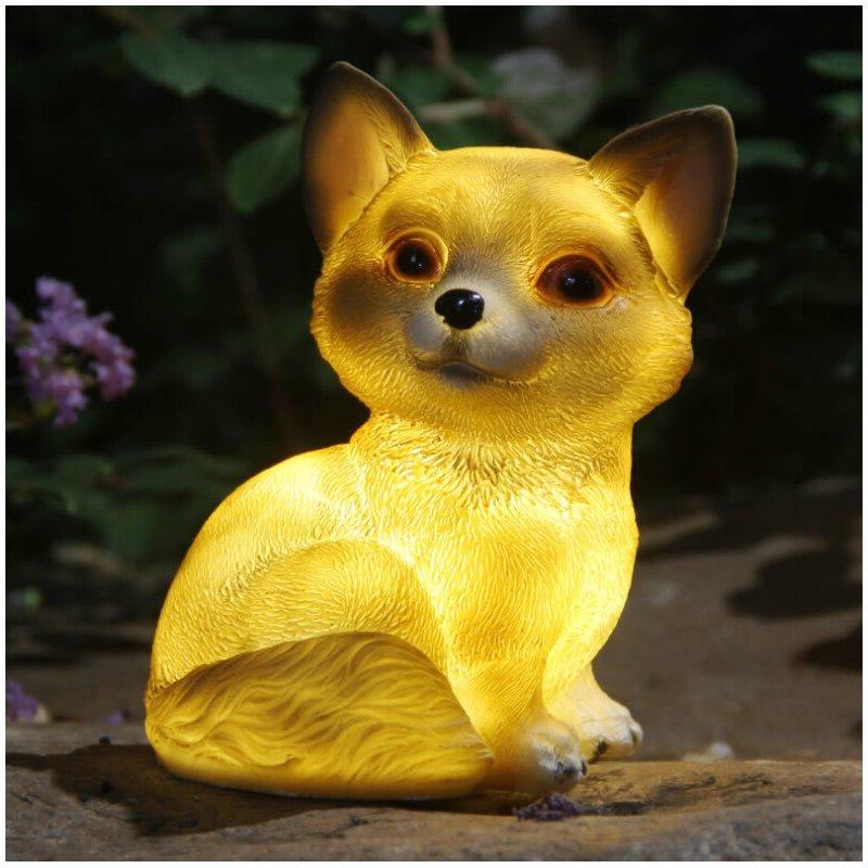 Solar Lights |   Wholesale LED Solar-Powered Cute Dog Shape Lamp for Outdoor Decoration Warm Lighta 17x12x10cm LED Lighting 17x12x10cm