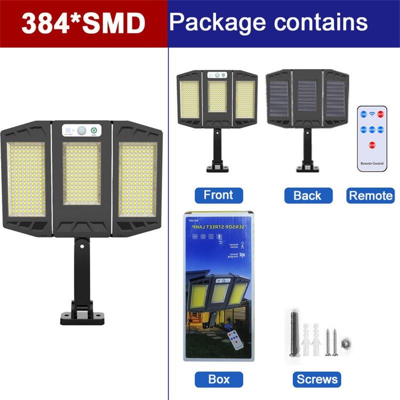 Solar Lights |   Wholesale Led Solar Street Light 10000lm Waterproof Motion Sensor Outdoor Wall Lamp V97-384 RC LED Lighting Solar Lights