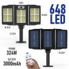 Solar Lights |   Wholesale Led Solar Street Light 240/384/648/675led 3 Head Motion Sensor 270 Wide Angle Ip65 Waterproof Remote Control Wall Lamp W785-2 LED Lighting Solar Lights