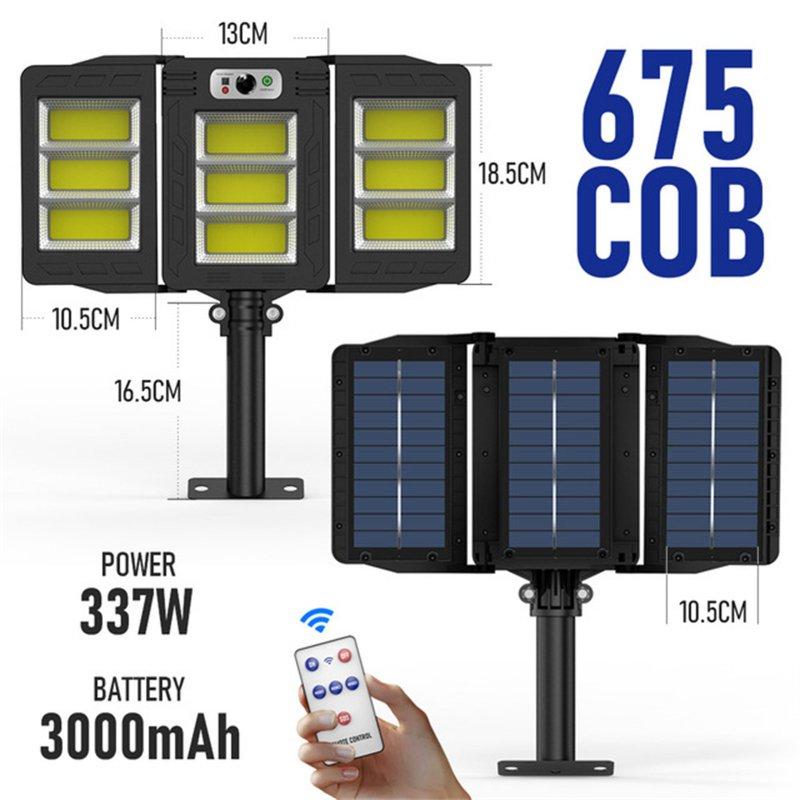 Solar Lights |   Wholesale Led Solar Street Light 3 Head Motion Sensor 270 Wide Angle Ip65 Waterproof Remote Control Wall Lamp W786-3（COB） LED Lighting Solar Lights