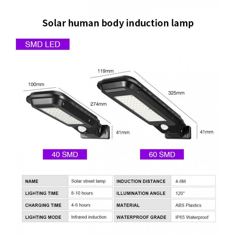 Solar Lights |   Wholesale Led Solar Street Lights Outdoor Lighting Security Lamp Waterproof Motion Sensor Wall Lamp Large street light patch 60LED dual function (4400 mAh battery) LED Lighting Large street light patch 60LED dual function (4400 mAh battery)