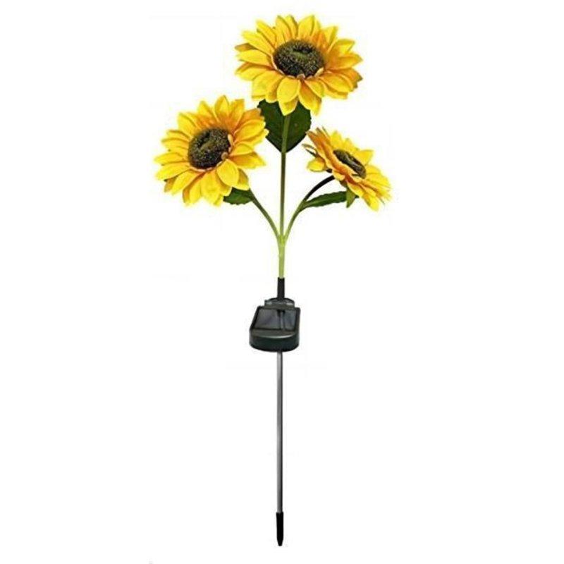 Solar Lights |   Wholesale Led Solar Sunflower Lights Ip65 Waterproof Outdoor Landscape Lamp For Courtyard/villa/garden Decor three heads LED Lighting Solar Lights