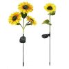 Solar Lights |   Wholesale Led Solar Sunflower Lights Ip65 Waterproof Outdoor Landscape Lamp For Courtyard/villa/garden Decor three heads LED Lighting Solar Lights