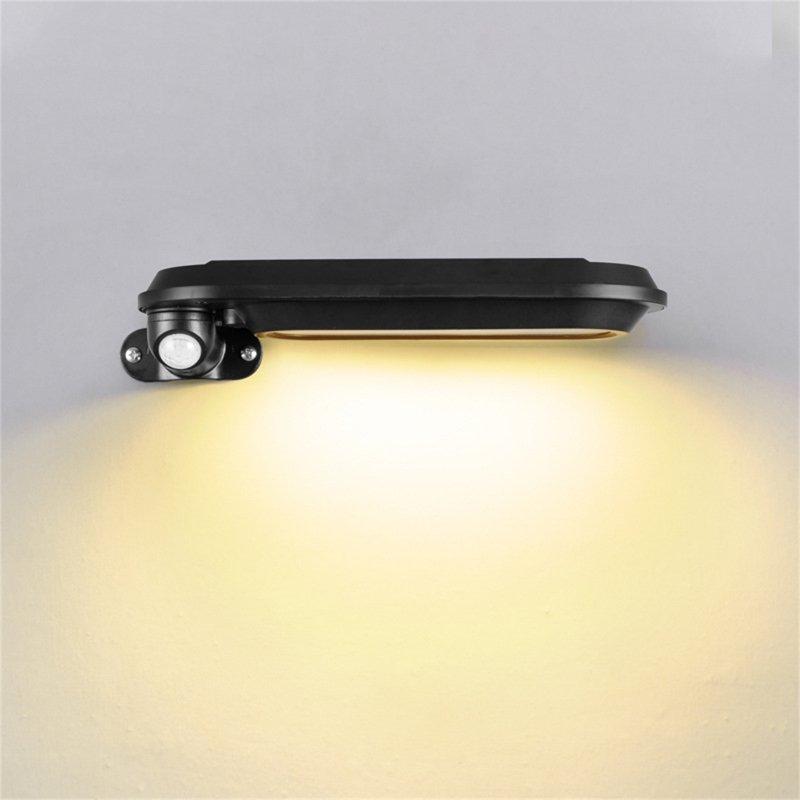 Solar Lights |   Wholesale Led Solar Wall Lamp Ip65 Waterproof Human Body Induction Outdoor Street Lights For Garden Street Balcony Decor black shell warm light LED Lighting Black shell warm light