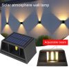 Solar Lights |   Wholesale LED Solar Wall Lights Up Down Lighting Outdoor Solar Powered Sconce Waterproof Wall Lamp For Fence Stair Porch Patio Decoration solar wall light LED Lighting Solar Lights