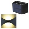 Solar Lights |   Wholesale LED Solar Wall Lights Up Down Lighting Outdoor Solar Powered Sconce Waterproof Wall Lamp For Fence Stair Porch Patio Decoration solar wall light LED Lighting Solar Lights