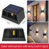 Solar Lights |   Wholesale LED Solar Wall Lights Up Down Lighting Outdoor Solar Powered Sconce Waterproof Wall Lamp For Fence Stair Porch Patio Decoration solar wall light LED Lighting Solar Lights