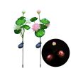 Solar Lights |   Wholesale LED Waterproof Solar Power Lamp Lotus Flower Shape Lawn Lamps Night Light for Outdoor Garden Yard Decor 3 lotus white LED Lighting 3 lotus white