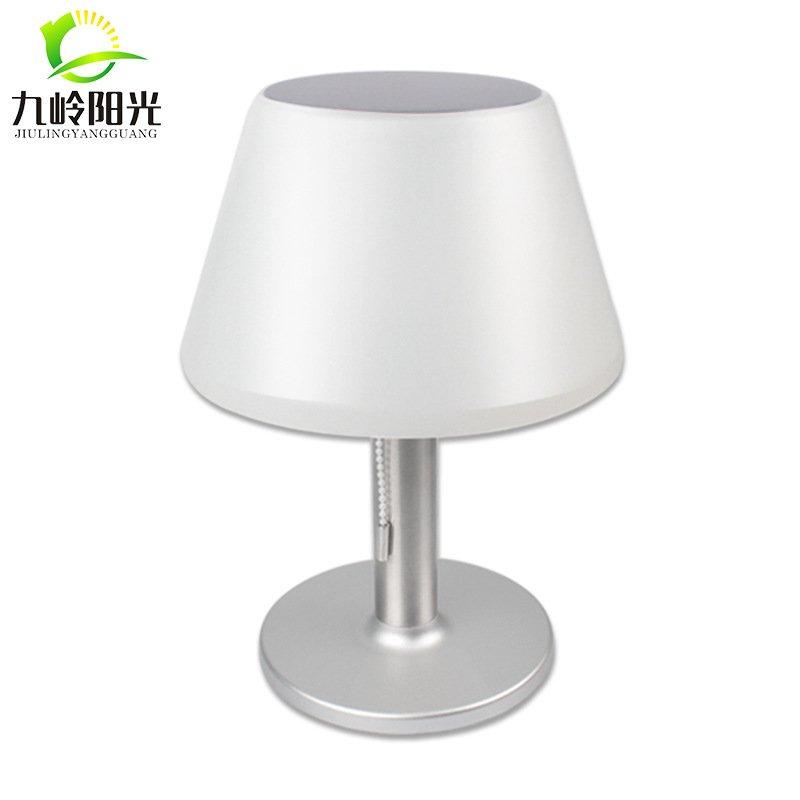 Solar Lights |   Wholesale LED Waterproof Stainless Steel Solar Powered Table Lamp Basic Desk Lamp for Bedroom Outdoor  white light LED Lighting Solar Lights