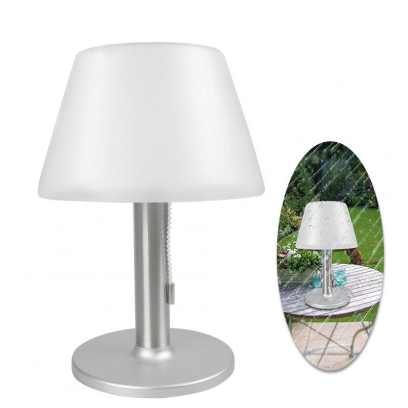 Solar Lights |   Wholesale LED Waterproof Stainless Steel Solar Powered Table Lamp Basic Desk Lamp for Bedroom Outdoor  white light LED Lighting Solar Lights