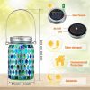 Solar Lights |   Wholesale Mosaic Solar Lanterns Outdoor Hanging Lights Solar Table Lamps Cool Color Mosaic Glass Lights For Garden Pathway Cylindrical blue LED Lighting Cylindrical blue