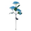 Solar Lights |   Wholesale Outdoor Garden Solar LED Lights 3-Head Hydrangea Rose Flower Waterproof Stake Lights For Pathway Garden Backyard Lawn Decor blue LED Lighting Blue