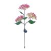 Solar Lights |   Wholesale Outdoor Garden Solar LED Lights 3-Head Hydrangea Rose Flower Waterproof Stake Lights For Pathway Garden Backyard Lawn Decor blue LED Lighting Blue