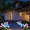 Solar Lights |   Wholesale Outdoor Garden Solar LED Lights 3-Head Hydrangea Rose Flower Waterproof Stake Lights For Pathway Garden Backyard Lawn Decor blue LED Lighting Blue