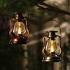 Solar Lights |   Wholesale Outdoor Led Solar Lamp Retro Creative Kerosene Lamp Hanging Emergency Light for Picnic Copper Color LED Lighting Copper color