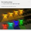 Solar Lights |   Wholesale Outdoor Led Solar Light Ip65 Waterproof Retro Wall Lamp For Yard Patio Garden Pathway Porch Decor Golden light + RGB LED Lighting Golden light + RGB