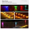 Solar Lights |   Wholesale Outdoor Led Solar Light Ip65 Waterproof Retro Wall Lamp For Yard Patio Garden Pathway Porch Decor Golden light + RGB LED Lighting Golden light + RGB