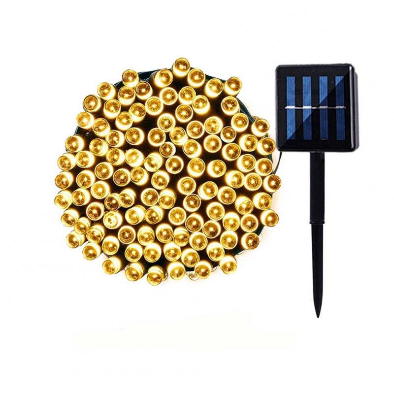 Solar Lights |   Wholesale Outdoor Led Solar String Lights Waterproof 8 Modes Lamp For Room Garden Terrace Christmas Tree Decor yellow 12 meters 100 lights LED Lighting Solar Lights