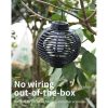 Solar Lights |   Wholesale Outdoor Solar Lantern Lights Ip65 Waterproof Hanging Decorative Light For Garden Patio Courtyard Lawn black LED Lighting Black