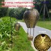 Solar Lights |   Wholesale Outdoor Solar Led Garden Lamp Hollow Hot Air Balloon Lanterns Landscape Buried Lamps Blue LED Lighting Blue