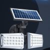 Solar Lights |   Wholesale Outdoor Solar Lights 2 Head High Brightness Rotatable Waterproof Energy-saving Home Garden Motion Lights TG-TY015 42 LED LED Lighting Solar Lights