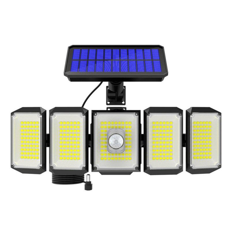 Solar Lights |   Wholesale Outdoor Solar Lights 300led Motion Sensor 5 Heads LED Flood Lights with RC Waterproof Solar Security Lights B 06 LED Lighting B + 06