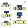 Solar Lights |   Wholesale Outdoor Solar Lights 300led Motion Sensor 5 Heads LED Flood Lights with RC Waterproof Solar Security Lights B 06 LED Lighting B + 06