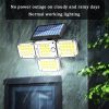 Solar Lights |   Wholesale Outdoor Solar Lights with Remote Control 3 Lighting Modes IP65 Waterproof Motion Sensor Wall Light 3 Head 224led LED Lighting Solar Lights