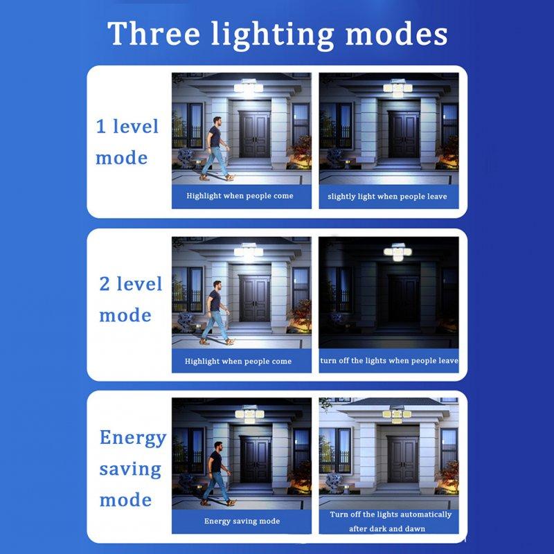 Solar Lights |   Wholesale Outdoor Solar Lights with Remote Control 3 Lighting Modes IP65 Waterproof Motion Sensor Wall Light 4 Head Split 296led LED Lighting Four head split 296LED