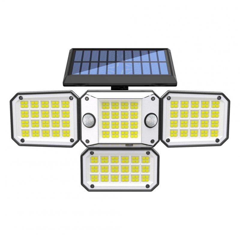 Solar Lights |   Wholesale Outdoor Solar Lights with Remote Control 3 Lighting Modes IP65 Waterproof Motion Sensor Wall Light 4 Heads in One 306led LED Lighting Four heads in one 306LED