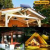 Solar Lights |   Wholesale Single / Double Head Solar  Chandelier Adjustable Brightness Lamp With Remote-controlled For Outdoor Indoor Garden Yard Lighting Double-head (warm light) LED Lighting Double-head (warm light)