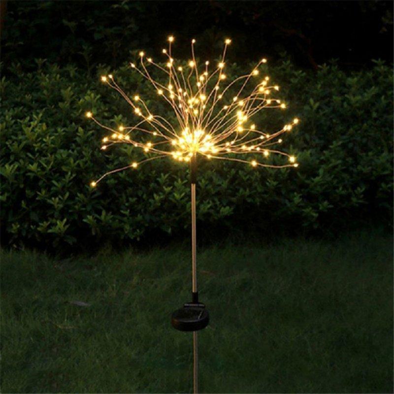 Solar Lights |   Wholesale Solar 200led Fireworks Light Bendable 8 Modes IP65 Waterproof Outdoor Lawn Garden Decorative Lamps Warm White LED Lighting Solar Lights