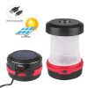 Solar Lights |   Wholesale Solar Camping Light Built-in Solar Panel 3 Brightness Levels Mini Folding Retractable Flashlight Tent Lights Red LED Lighting Red