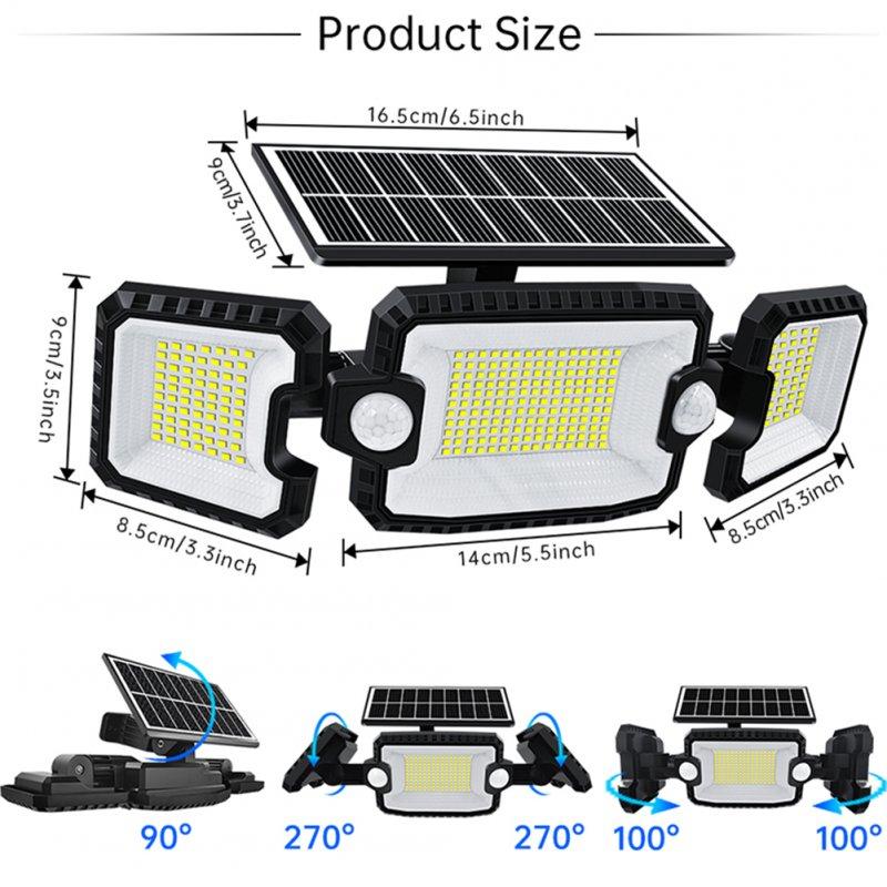 Solar Lights |   Wholesale Solar Floodlight Double-head Induction PIR Motion Sensor Waterproof Wall Lamp For Outdoor Garden Courtyard single pack LED Lighting Single pack