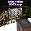 Solar Lights |   Wholesale Solar Hollow Wall Lamp Garden Decoration Waterproof Outdoor Landscape Lamp For Garden Patio Yard 2-Pack warm light LED Lighting Solar Lights