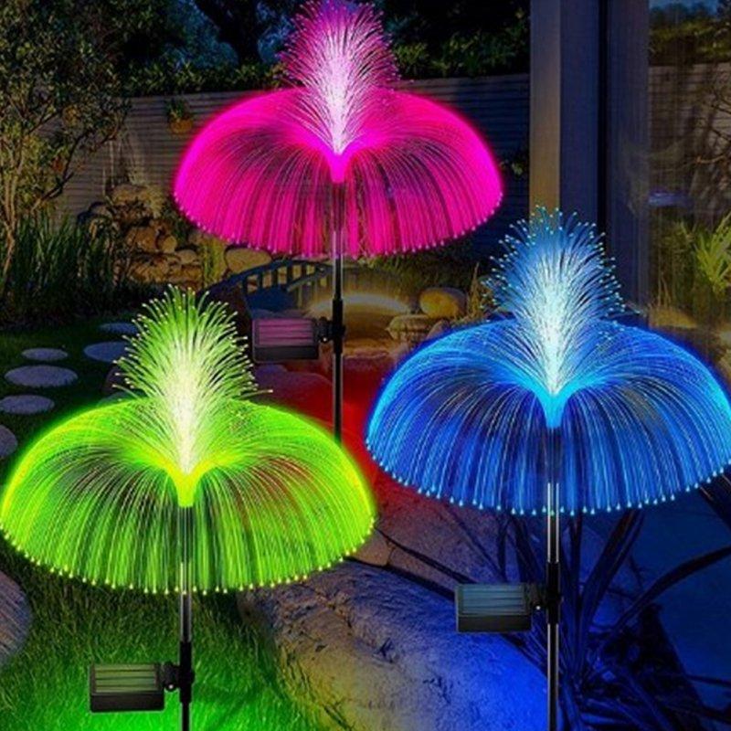 Solar Lights |   Wholesale Solar Jellyfish Light 7 Colors Changing Outdoor Waterproof Garden Lights Led Fiber Optic Lamps For Lawn Patio Doublejellyfish 2pcs LED Lighting Doublejellyfish 2pcs