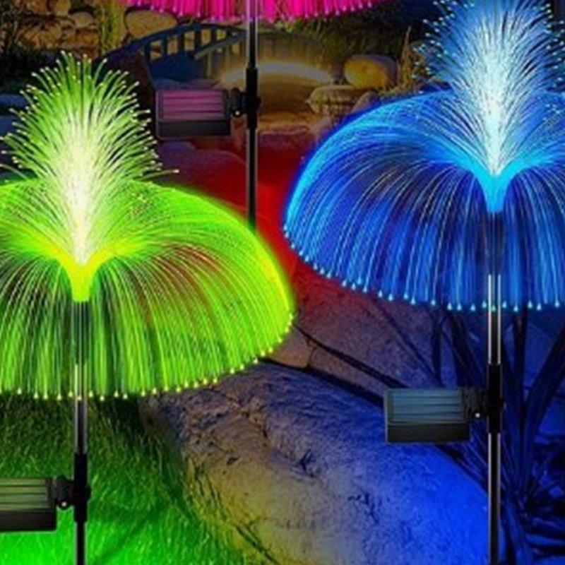 Solar Lights |   Wholesale Solar Jellyfish Light 7 Colors Changing Outdoor Waterproof Garden Lights Led Fiber Optic Lamps For Lawn Patio Doublejellyfish 2pcs LED Lighting Doublejellyfish 2pcs