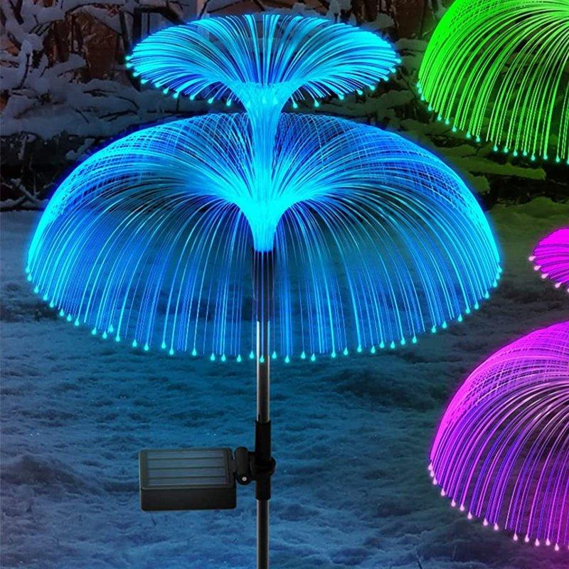 Solar Lights |   Wholesale Solar Jellyfish Light 7 Colors Changing Outdoor Waterproof Garden Lights Led Fiber Optic Lamps For Lawn Patio Doublejellyfish 2pcs LED Lighting Doublejellyfish 2pcs