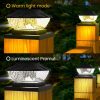 Solar Lights |   Wholesale Solar LED Post Lights Solar Plastic Outdoor Courtyard Garden Landscape Column Light With 8 LED Beads Square Column Lamp black LED Lighting Black